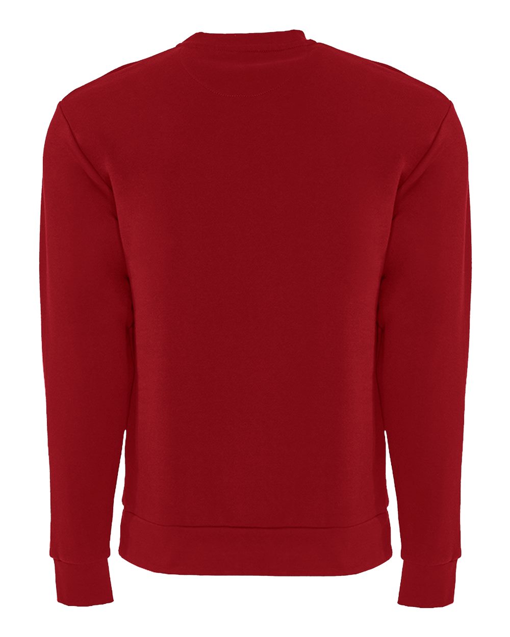 Next Level 9001 Unisex Santa Barbara Pocket Crewneck Sweatshirt in Red, back
