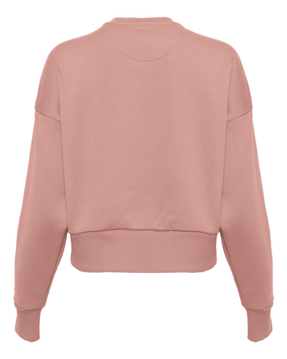Next Level 9087 Women's Heavyweight Crewneck Sweatshirt in Desert Pink, back