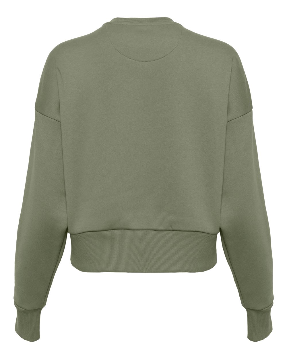 Next Level 9087 Women's Heavyweight Crewneck Sweatshirt in Light Olive, back