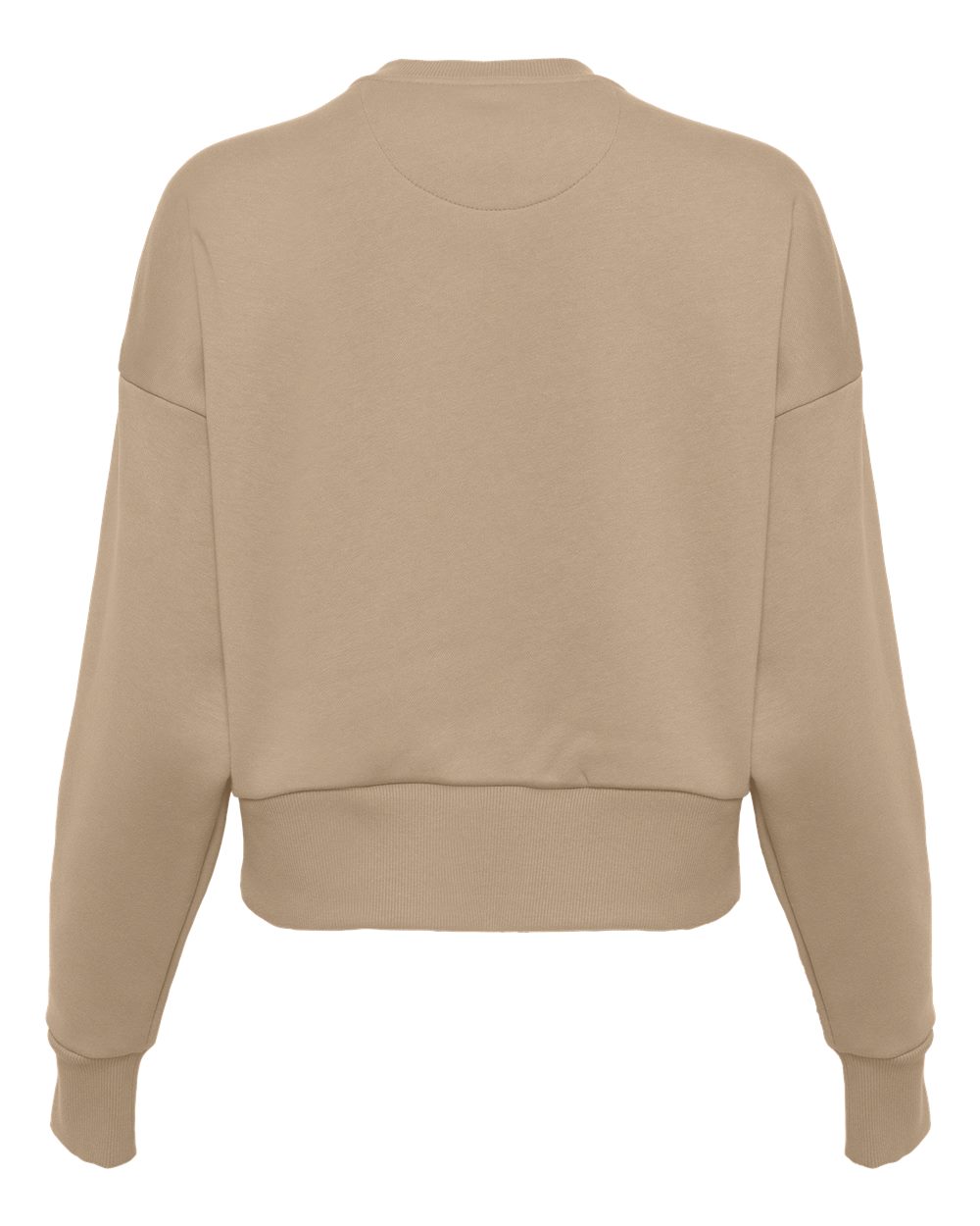Next Level 9087 Women's Heavyweight Crewneck Sweatshirt in Tan, back