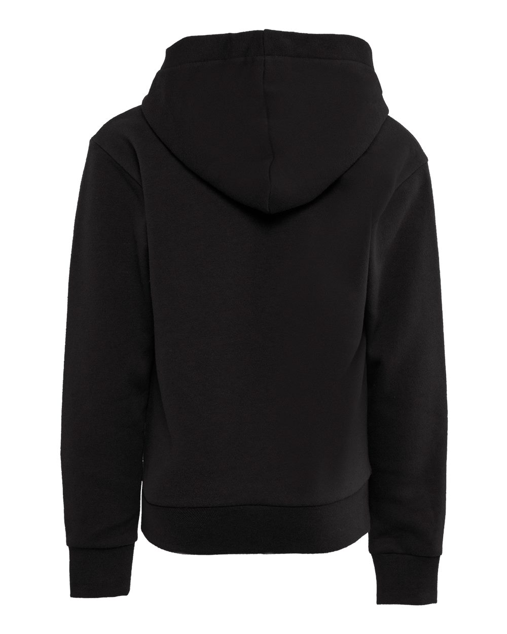 Next Level 9113 Youth Santa Barbara Fleece Hoodie Sweatshirt in Black, back