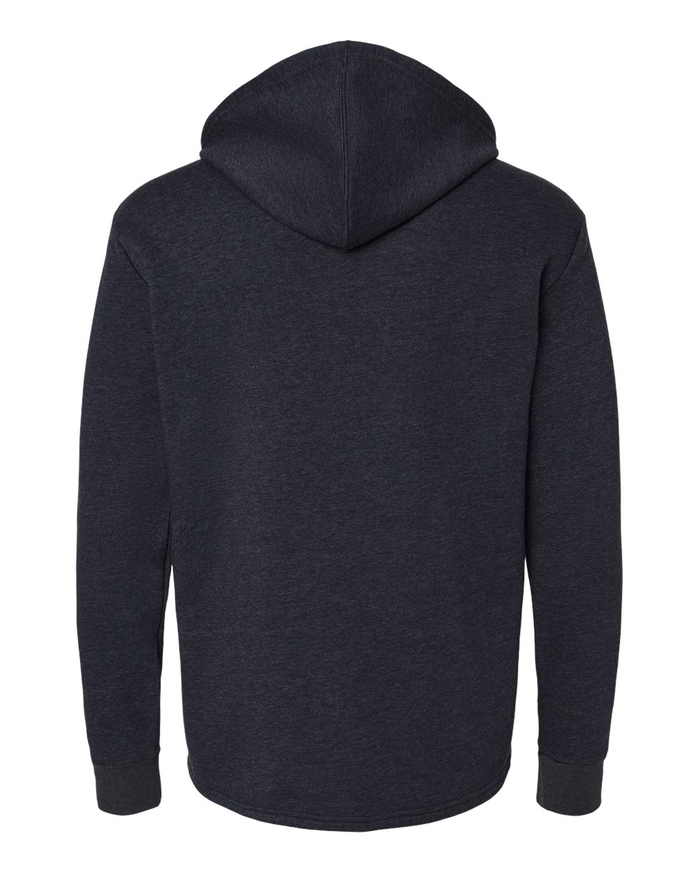 Next Level 9300 Unisex Malibu Welt Pocket Hoodie Sweatshirt in Heather Midnight Navy, back