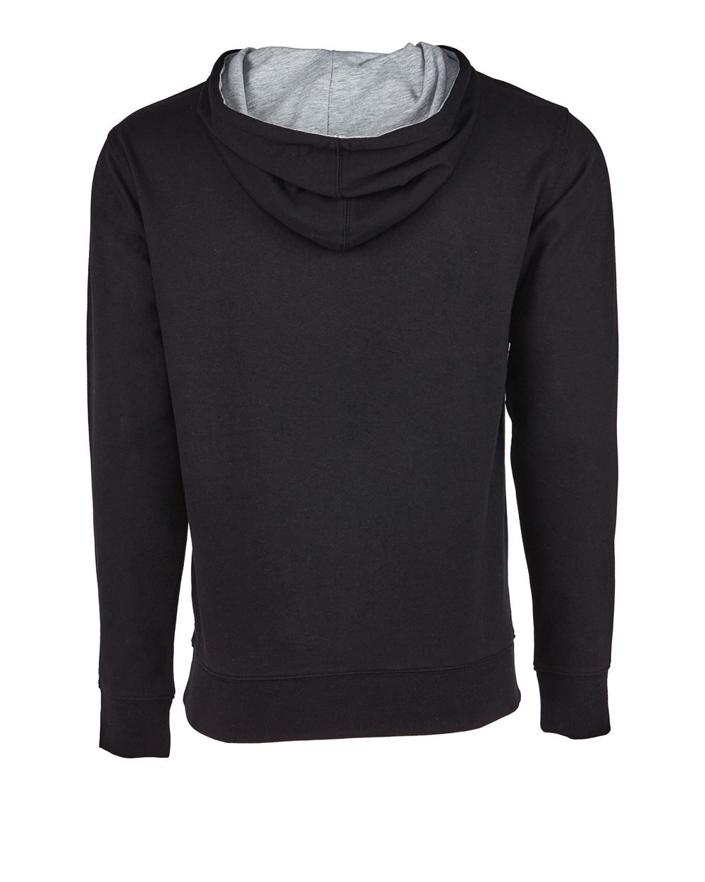 Next Level 9301 Unisex Laguna Hoodie Sweatshirt in Black/ Heather Grey, back