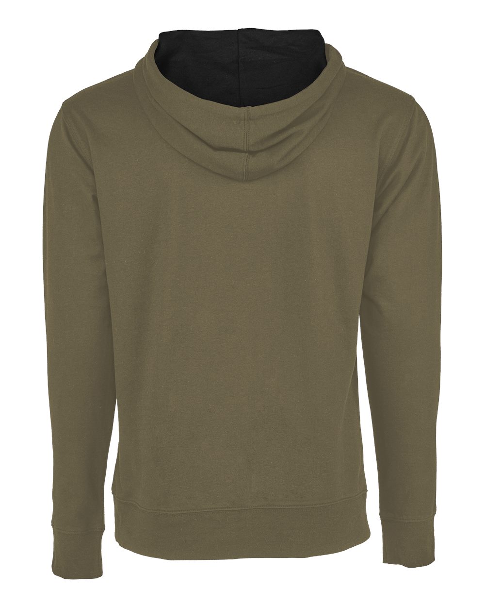 Next Level 9301 Unisex Laguna Hoodie Sweatshirt in Military Green/ Black, back