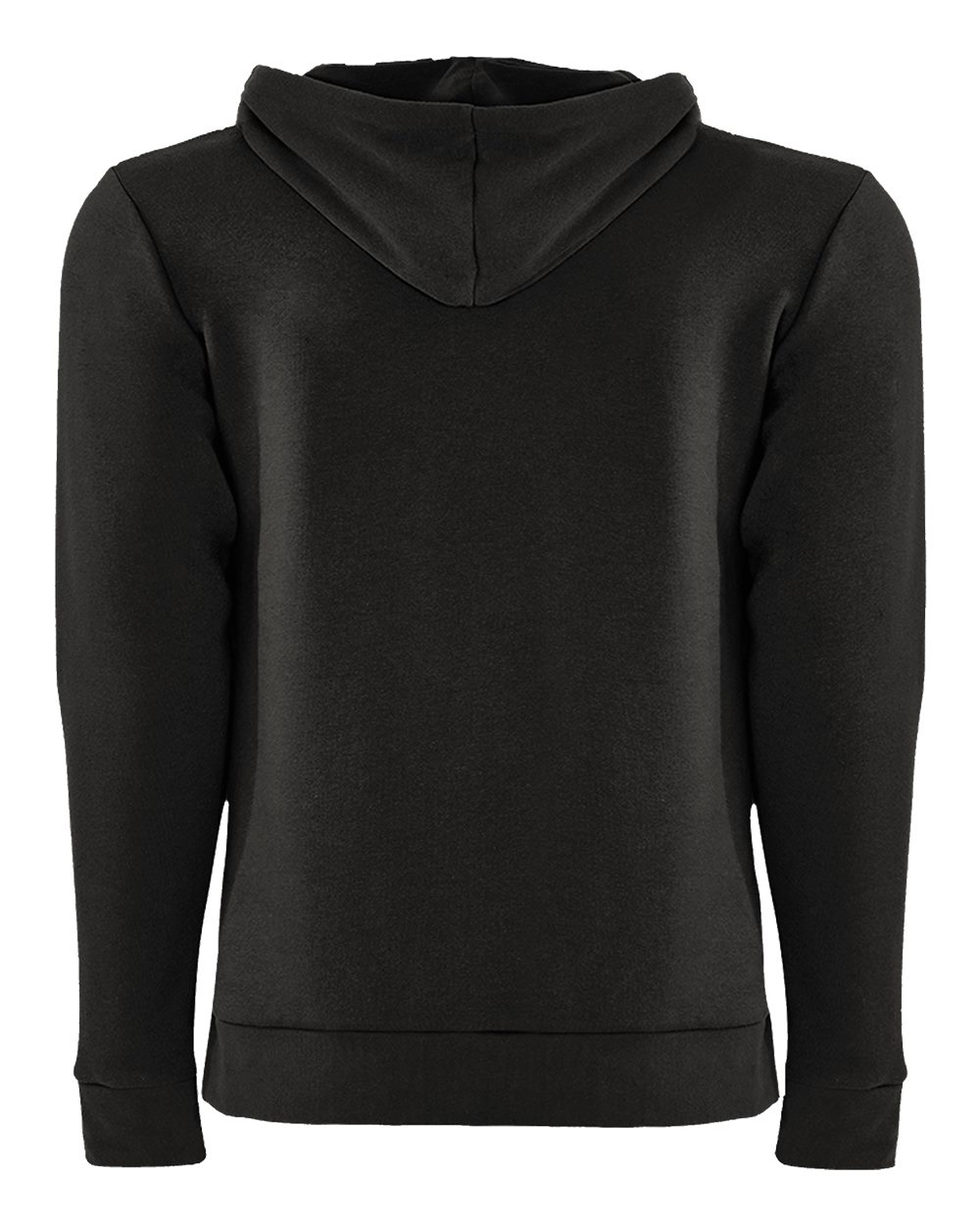 Next Level 9303 Unisex Santa Barbara Hoodie Sweatshirt in Black/ Black, back