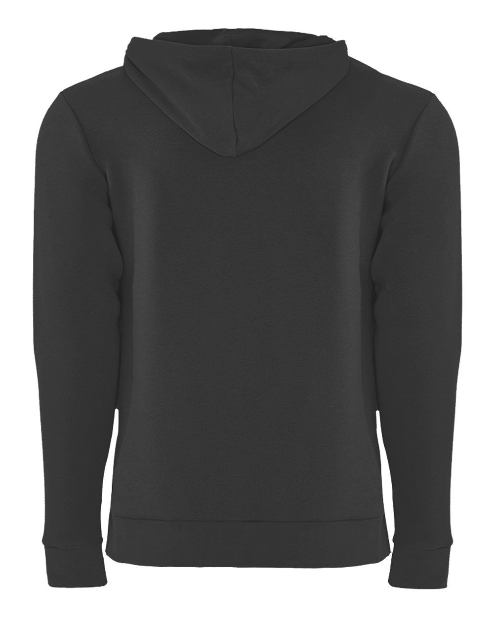 Next Level 9303 Unisex Santa Barbara Hoodie Sweatshirt in Graphite Black, back