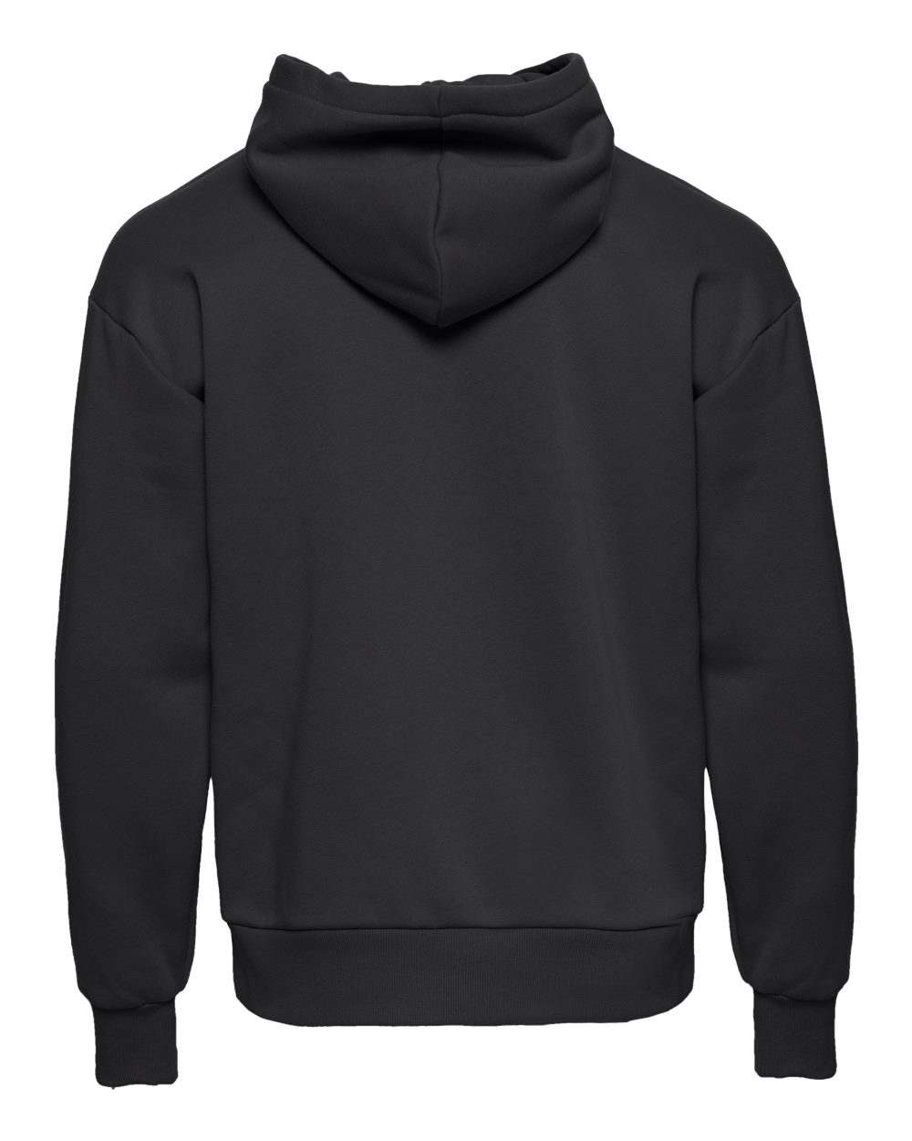 Next Level 9307 Unisex Heavyweight Fleece Hoodie Sweatshirt in Graphite Black, back
