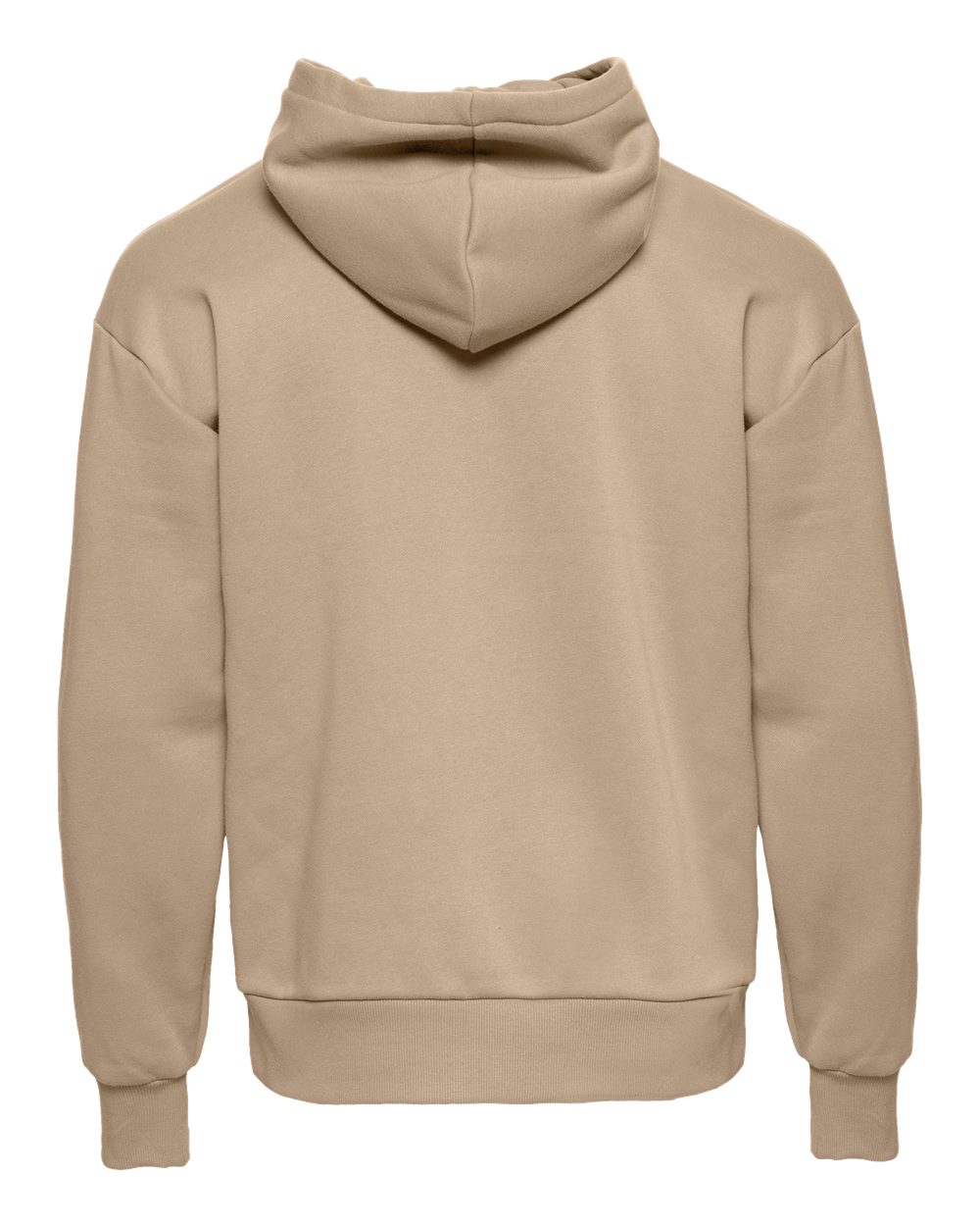 Next Level 9307 Unisex Heavyweight Fleece Hoodie Sweatshirt in Tan, back
