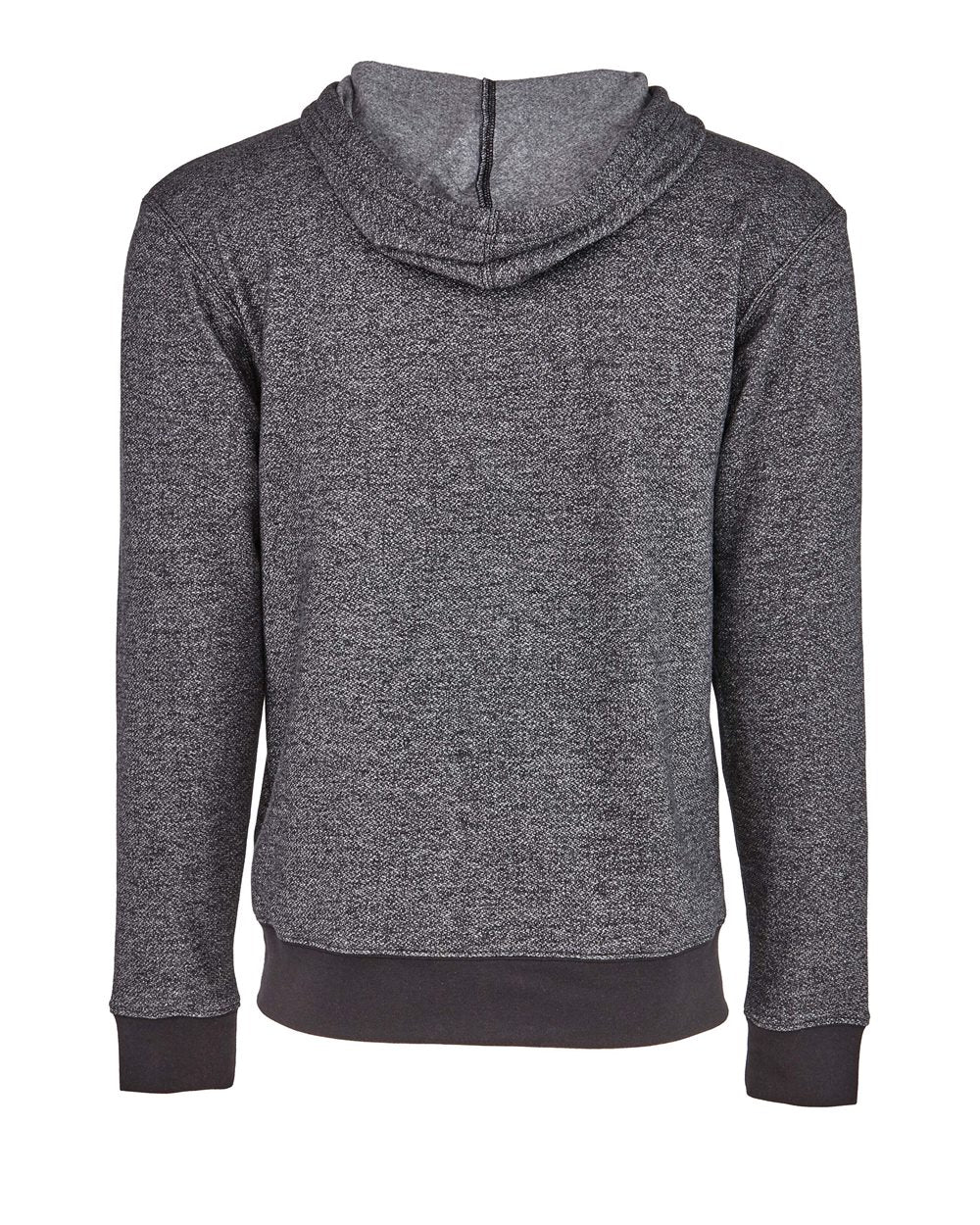 Next Level 9600 Unisex Pacifica Full-Zip Hoodie Sweatshirt in Black, back
