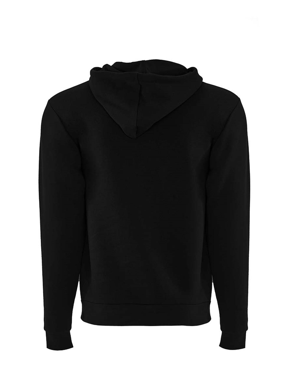 Next Level 9602 Unisex Santa Barbara Full-Zip Hoodie Sweatshirt in Black, back