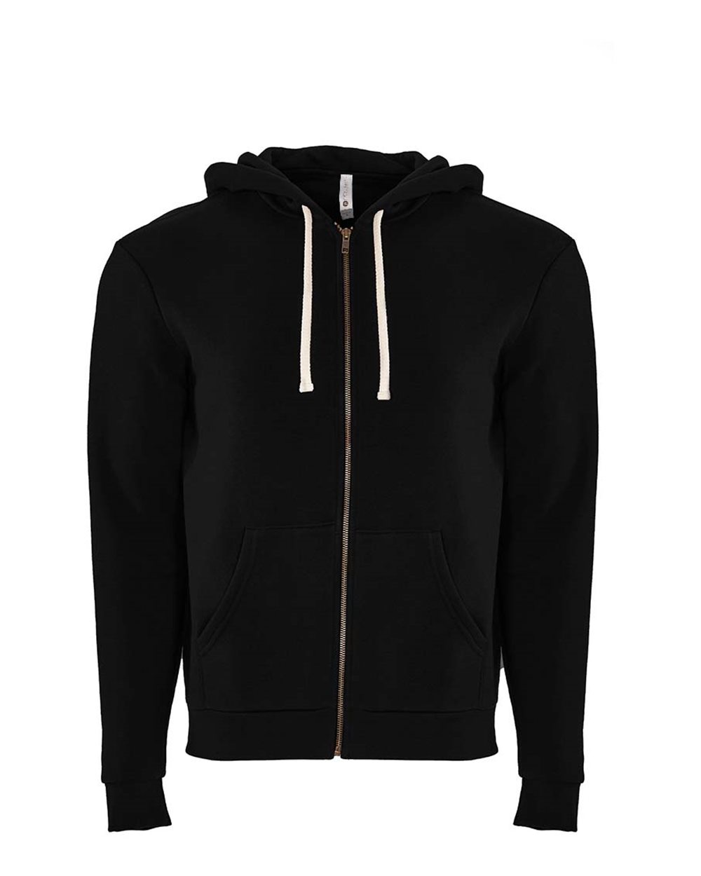 Next Level 9602 Unisex Santa Barbara Full-Zip Hoodie Sweatshirt in Black