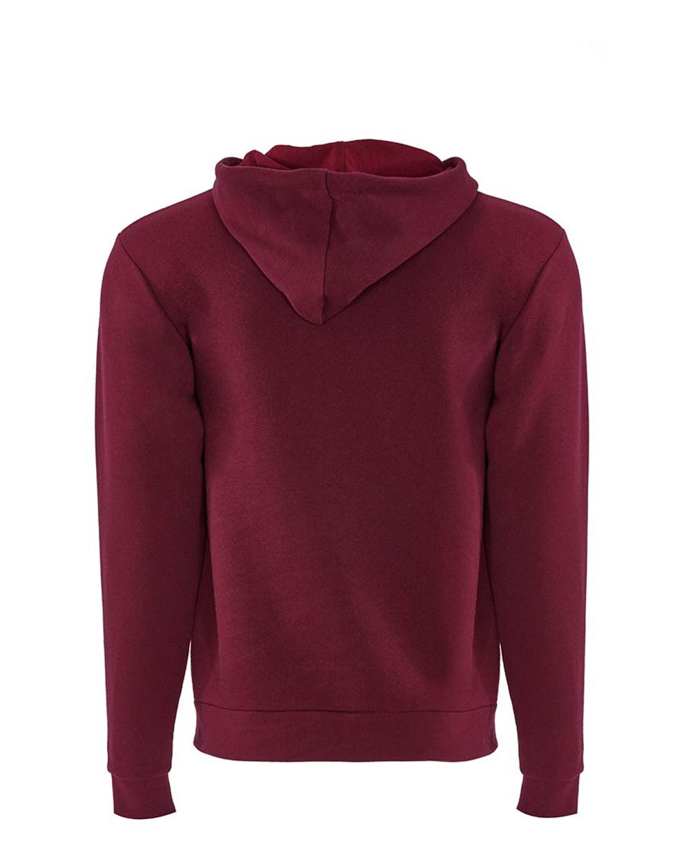 Next Level 9602 Unisex Santa Barbara Full-Zip Hoodie Sweatshirt in Cardinal, back