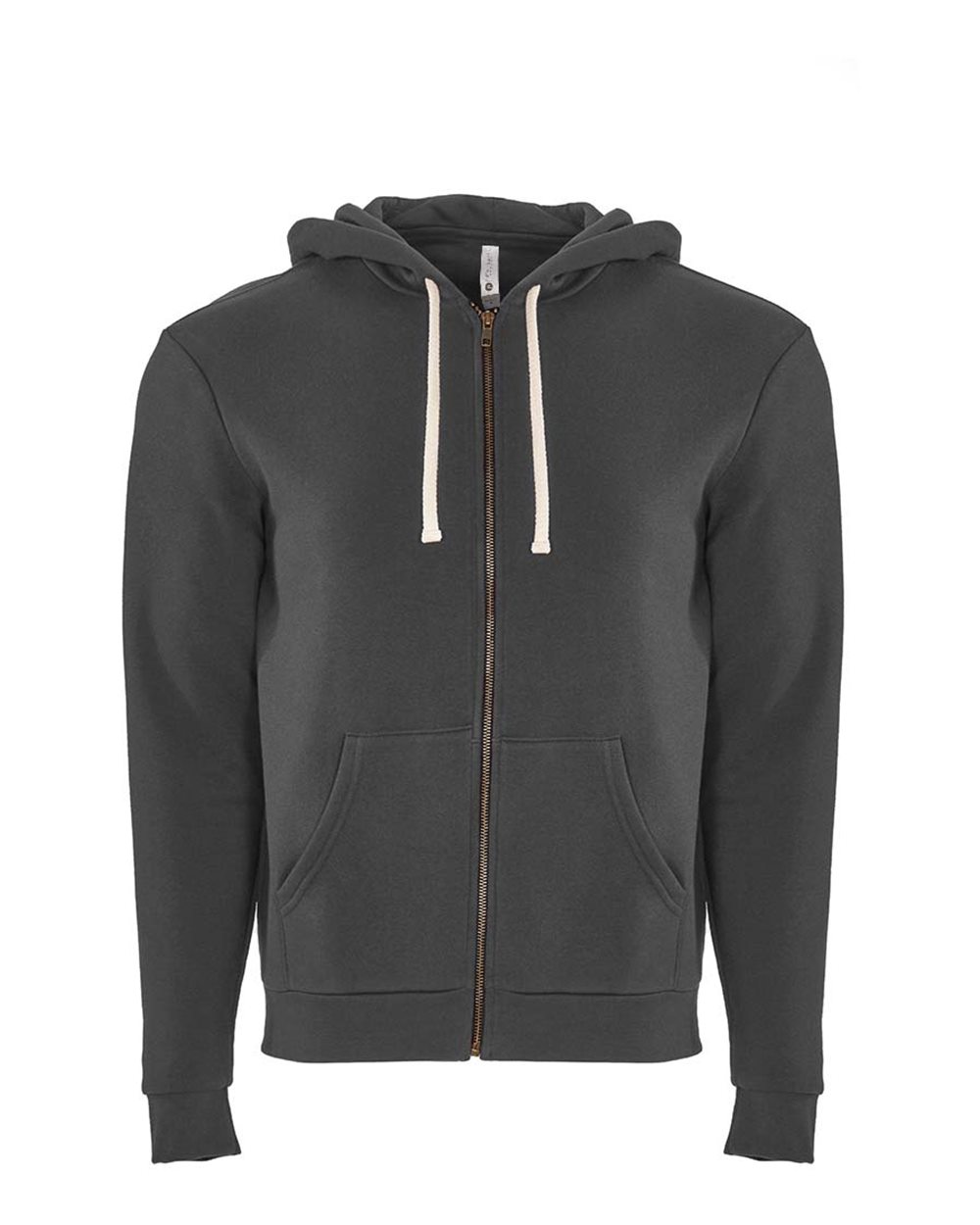 Next Level 9602 Unisex Santa Barbara Full-Zip Hoodie Sweatshirt in Heavy Metal