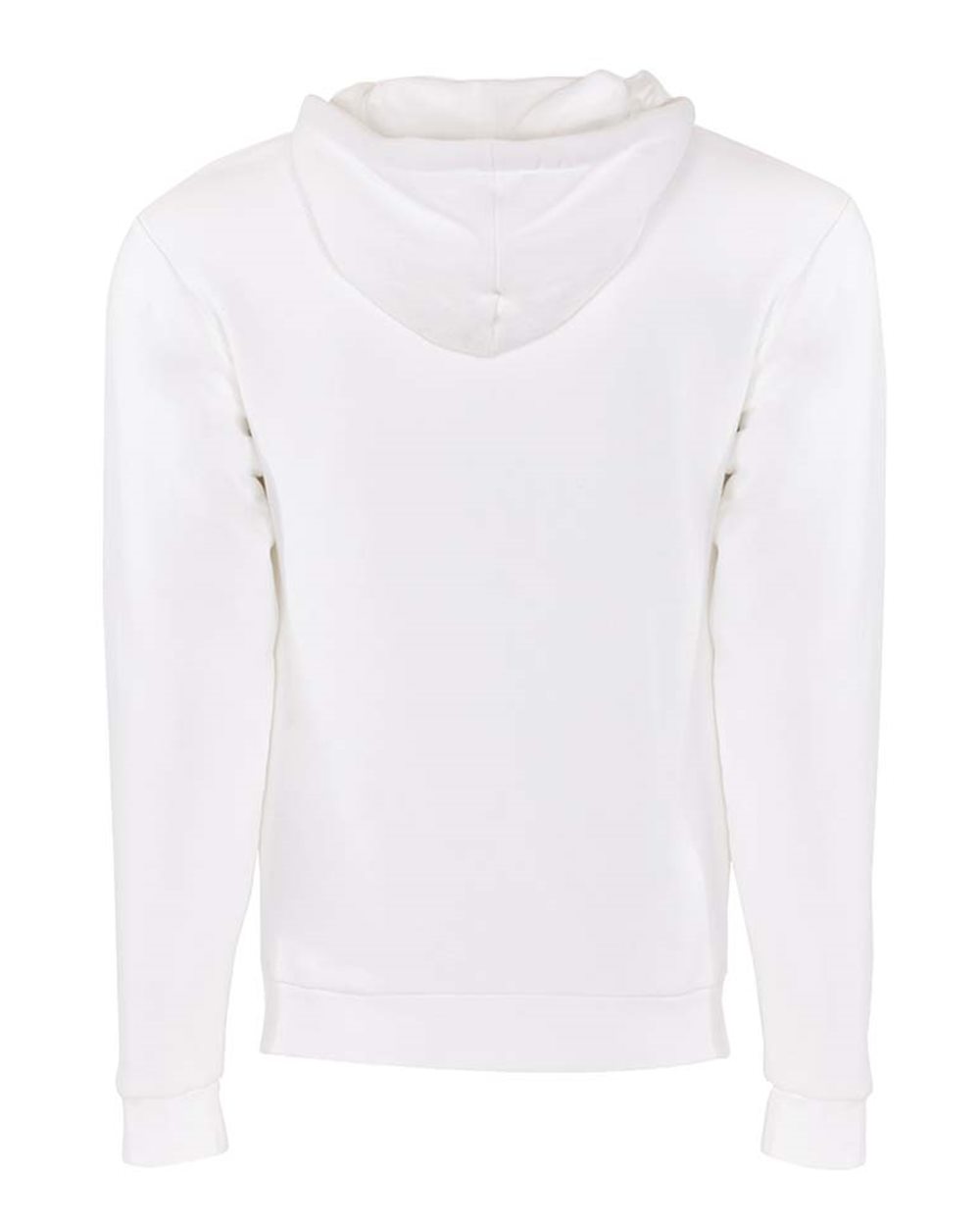Next Level 9602 Unisex Santa Barbara Full-Zip Hoodie Sweatshirt in White, back