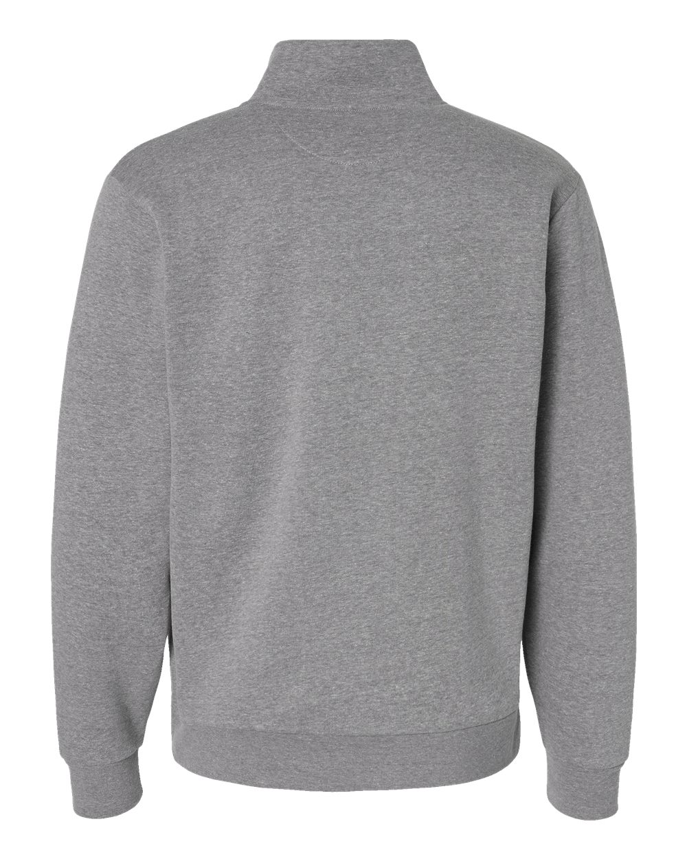 Next Level 9643 Unisex Fleece Quarter-Zip Pullover in Heather Grey, back