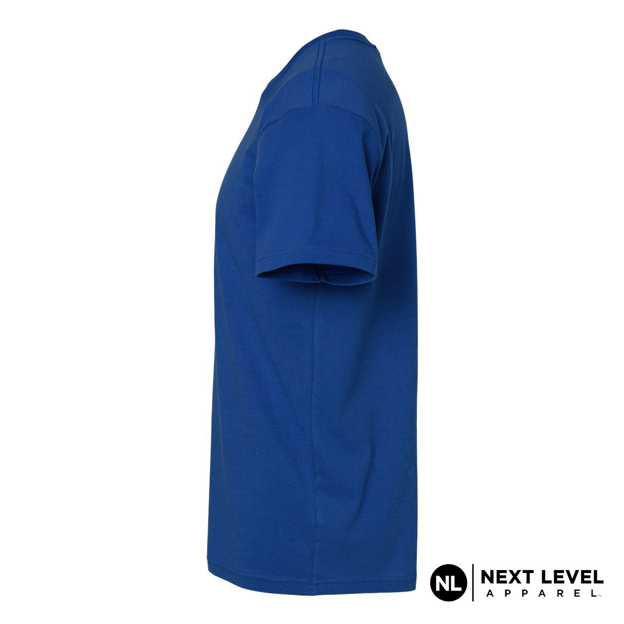 Next Level T-Shirt Royal left sleeve