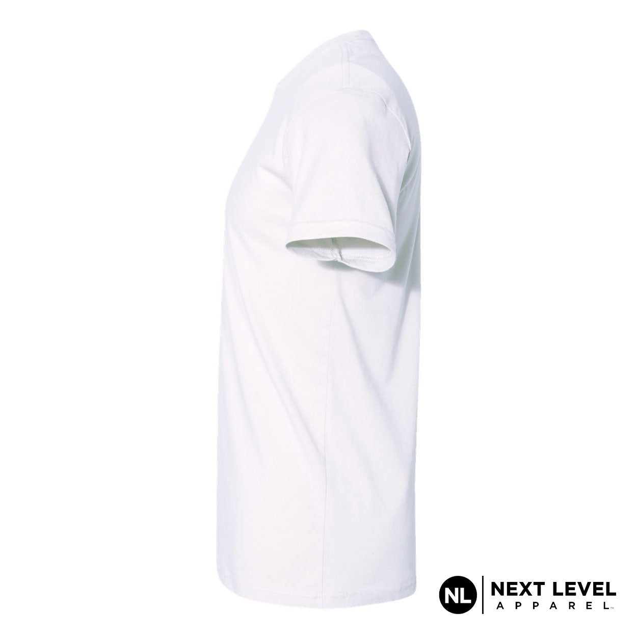 Next Level T-Shirt White left sleeve