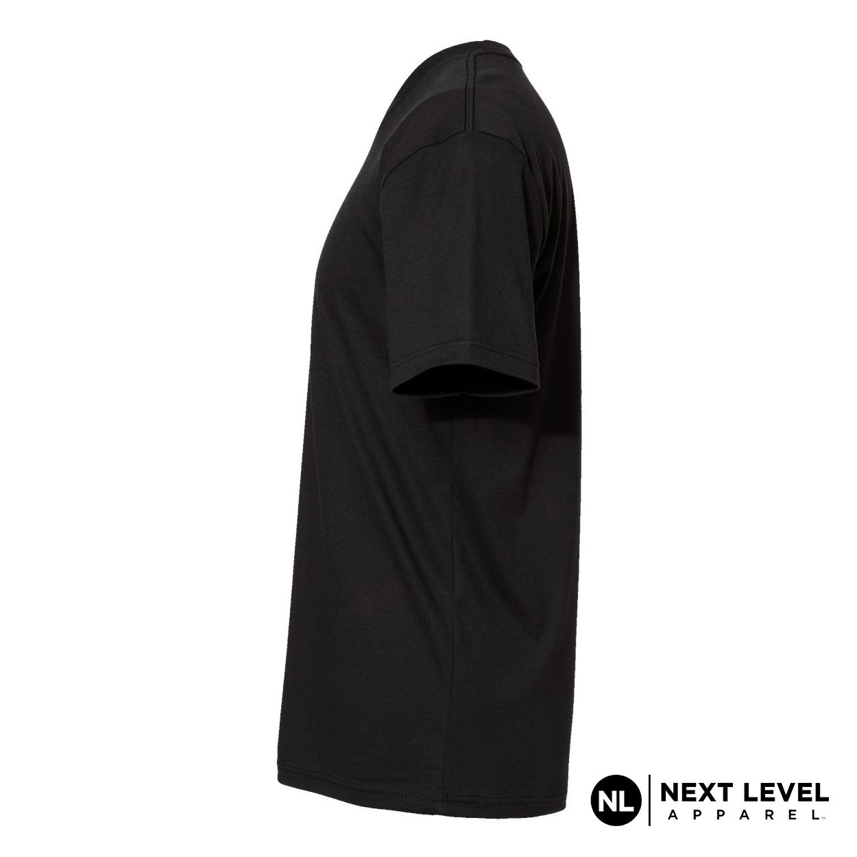 Next Level T-Shirt Black left sleeve