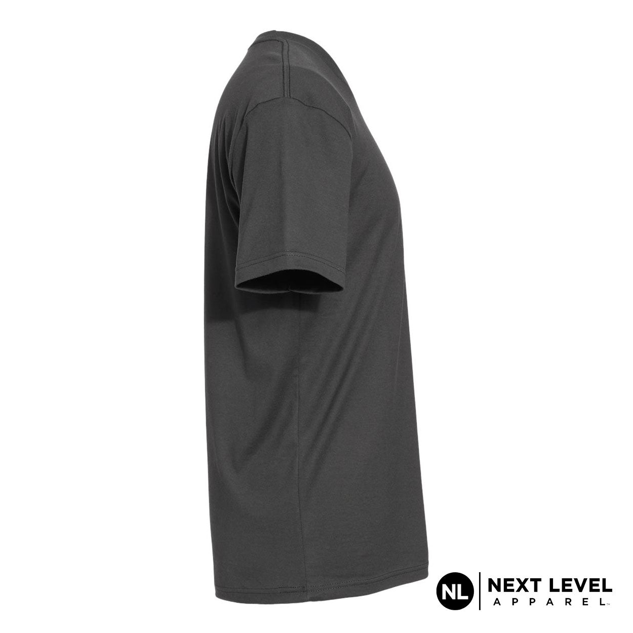 Next Level T-Shirt Charcoal right sleeve