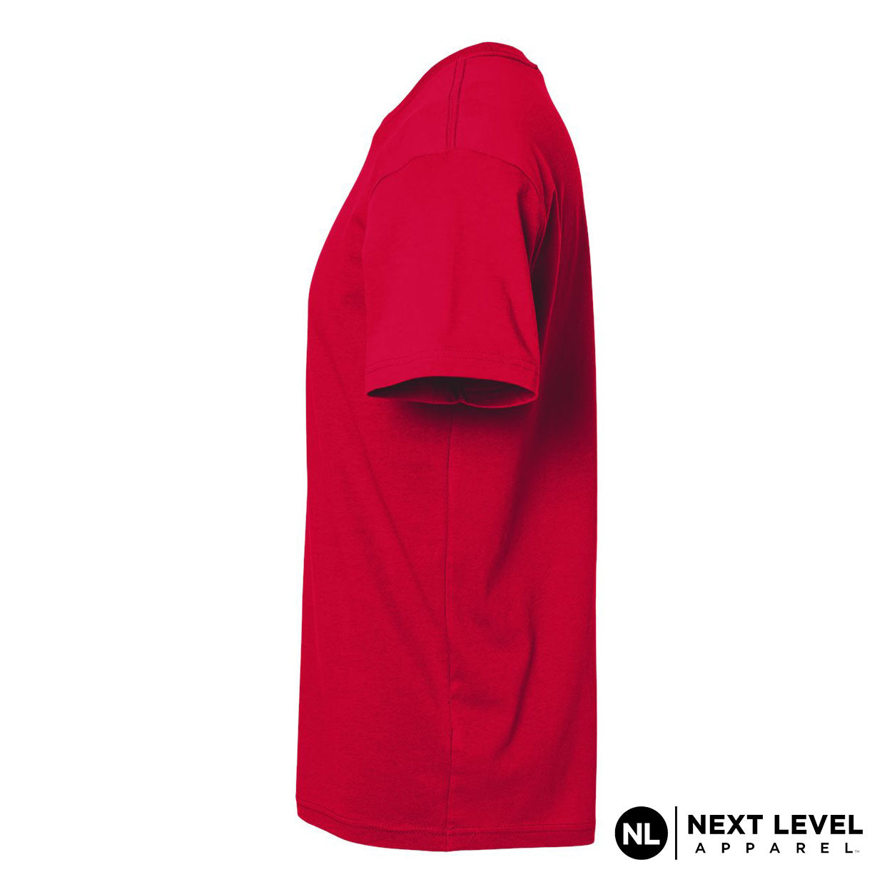 Next Level T-Shirt Red left sleeve