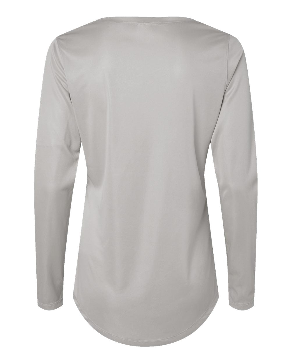 Paragon 214 Women's Long Islander Performance Long Sleeve T-Shirt in Aluminum, back