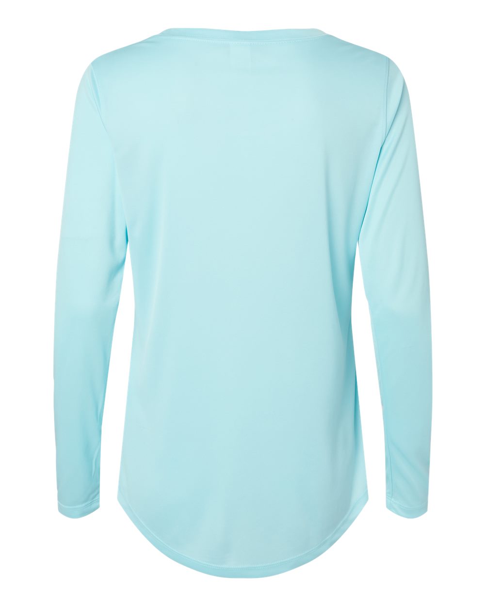 Paragon 214 Women's Long Islander Performance Long Sleeve T-Shirt in Aqua Blue, back