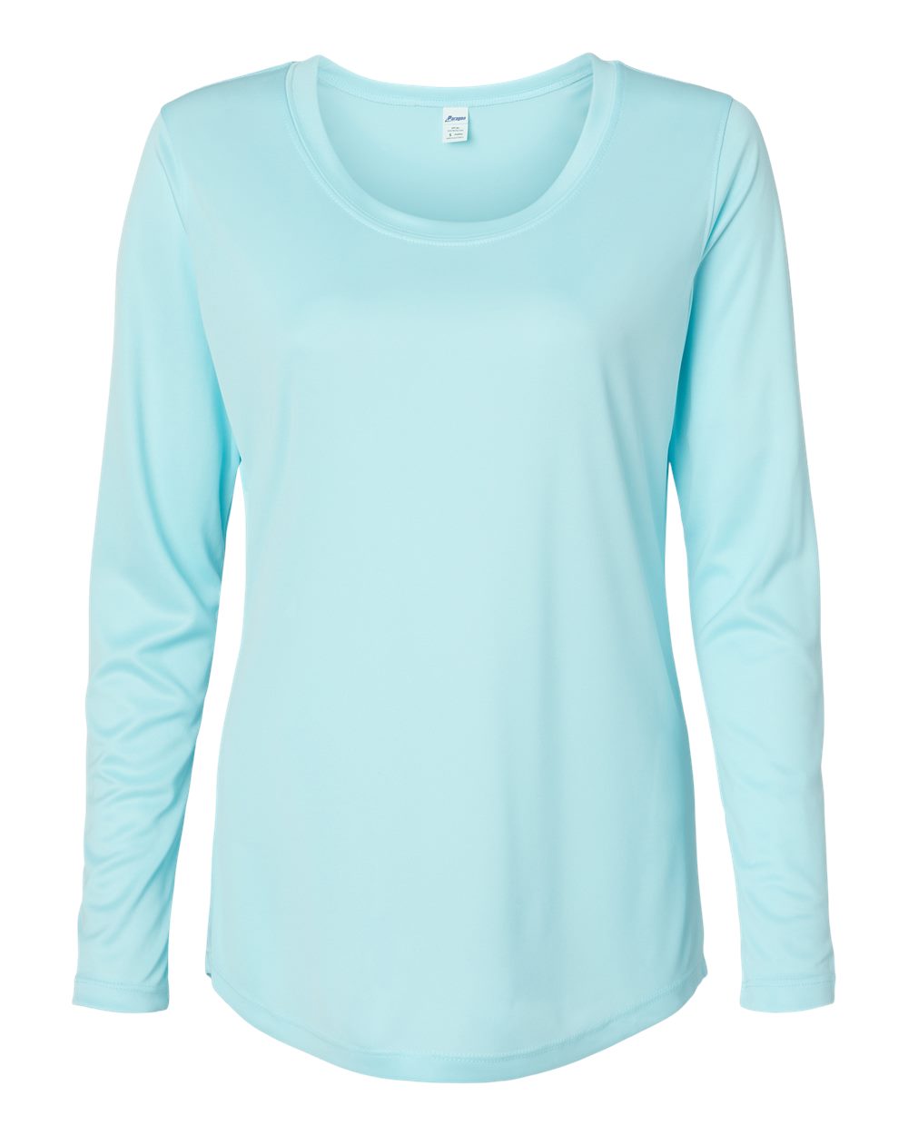 Paragon 214 Women's Long Islander Performance Long Sleeve T-Shirt in Aqua Blue