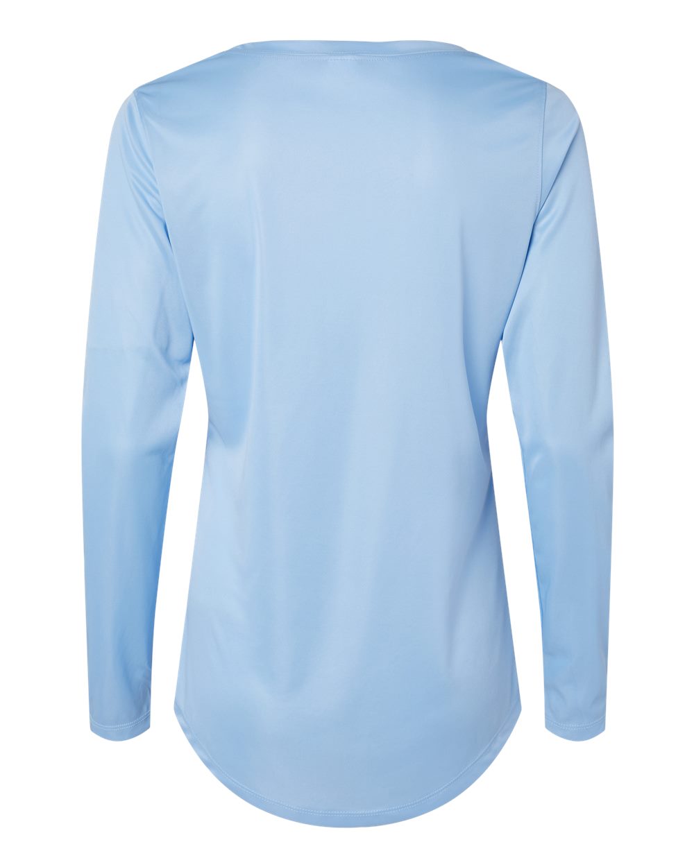 Paragon 214 Women's Long Islander Performance Long Sleeve T-Shirt in Blue Mist, back