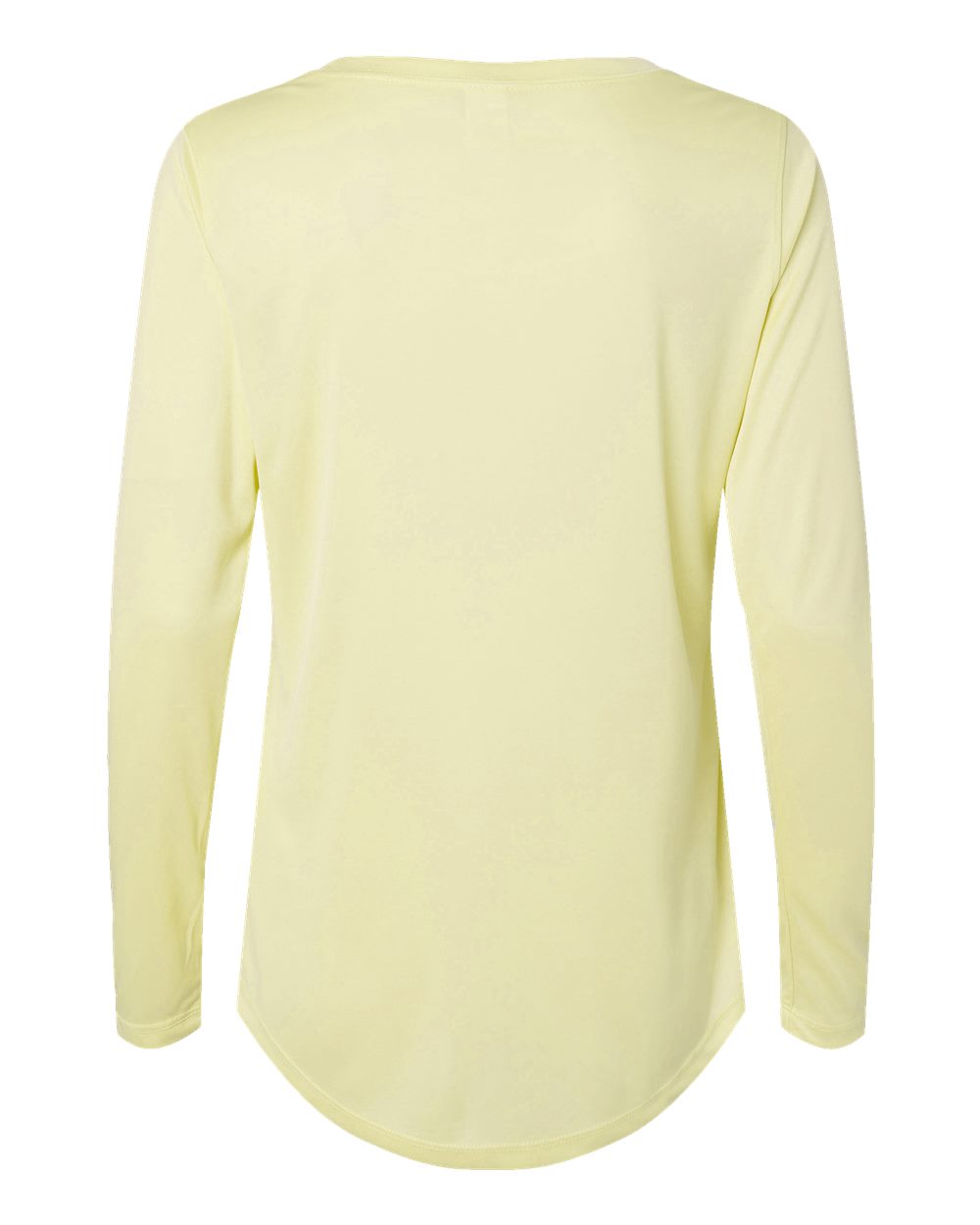 Paragon 214 Women's Long Islander Performance Long Sleeve T-Shirt in Pale Yellow, back