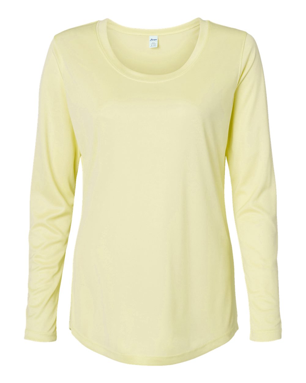 Paragon 214 Women's Long Islander Performance Long Sleeve T-Shirt in Pale Yellow