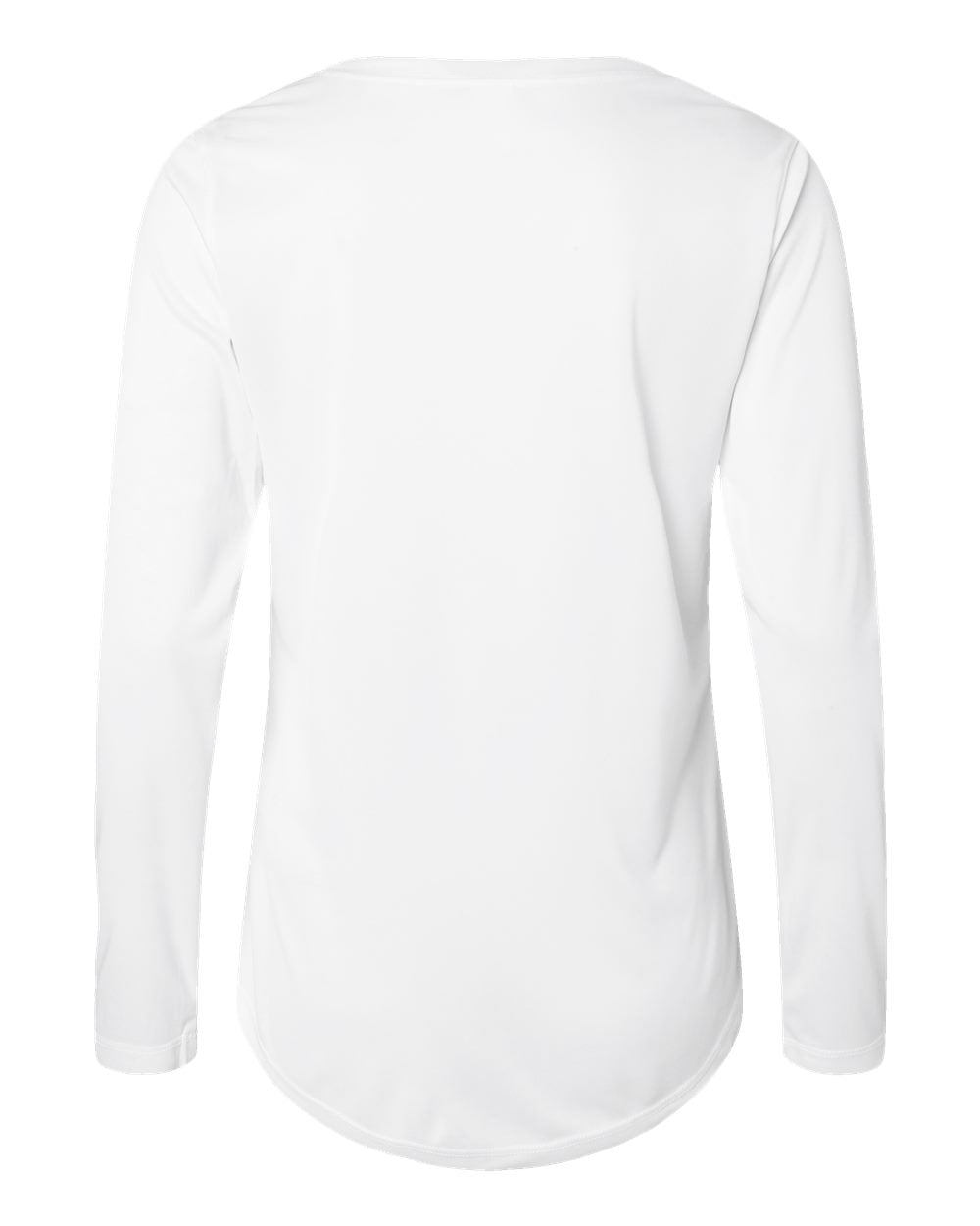 Paragon 214 Women's Long Islander Performance Long Sleeve T-Shirt in White, back