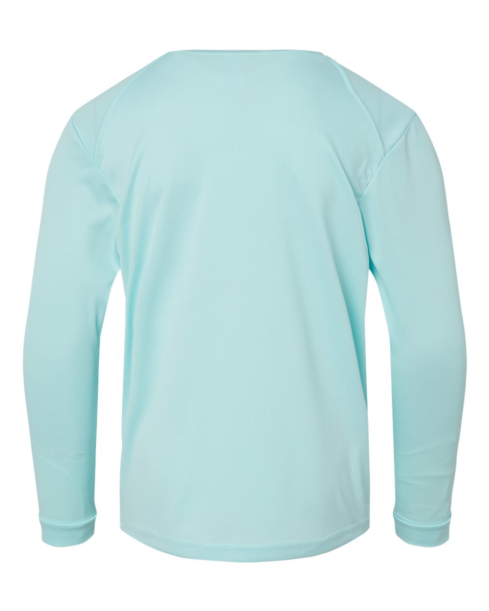 Paragon 218Y Youth Long Islander Performance Long Sleeve T-Shirt in Aqua Blue, back