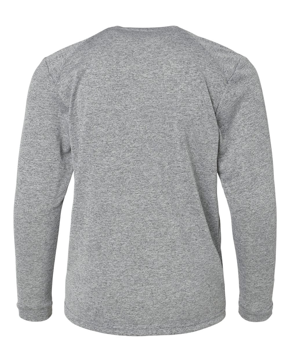 Paragon 218Y Youth Long Islander Performance Long Sleeve T-Shirt in Heather Grey, back