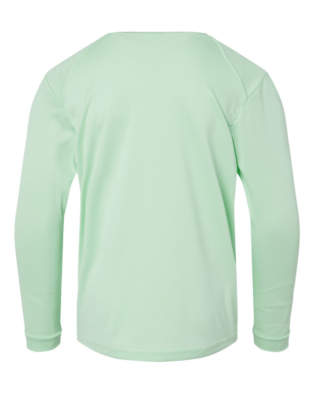 Paragon 218Y Youth Long Islander Performance Long Sleeve T-Shirt in Mint Green, back