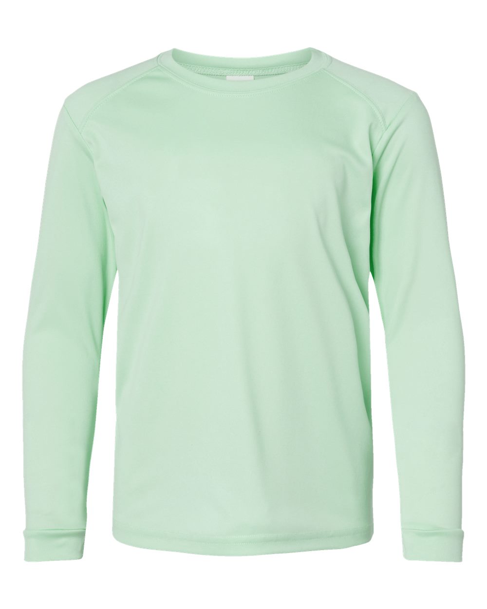 Paragon 218Y Youth Long Islander Performance Long Sleeve T-Shirt in Mint Green