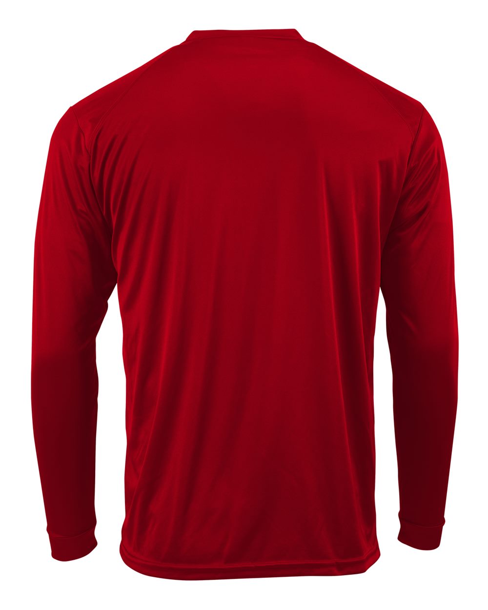 Paragon 218Y Youth Long Islander Performance Long Sleeve T-Shirt in Red, back