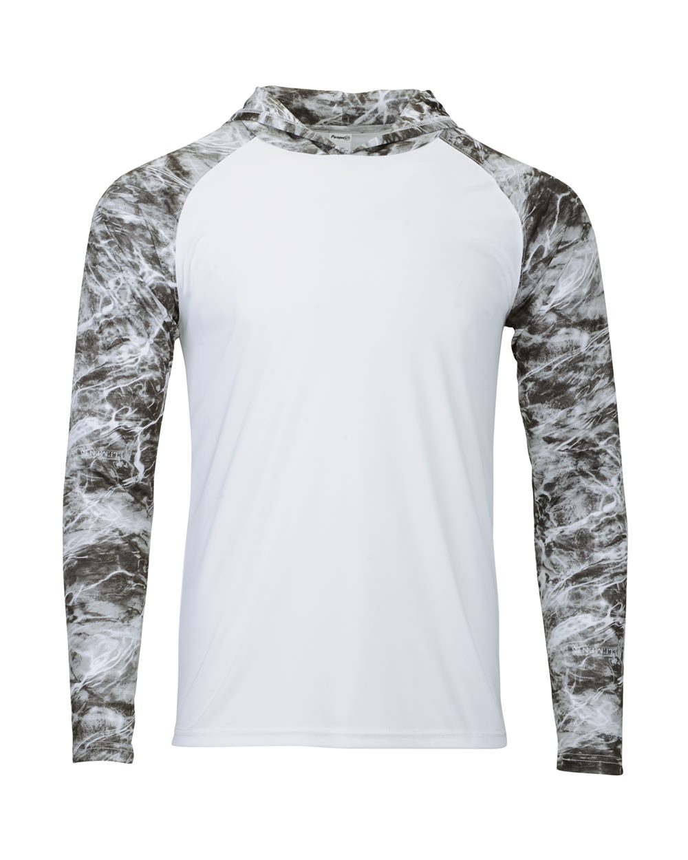 Paragon 241 Men's Biloxi Performance Colorblocked Hooded Long Sleeve T-Shirt in Manta