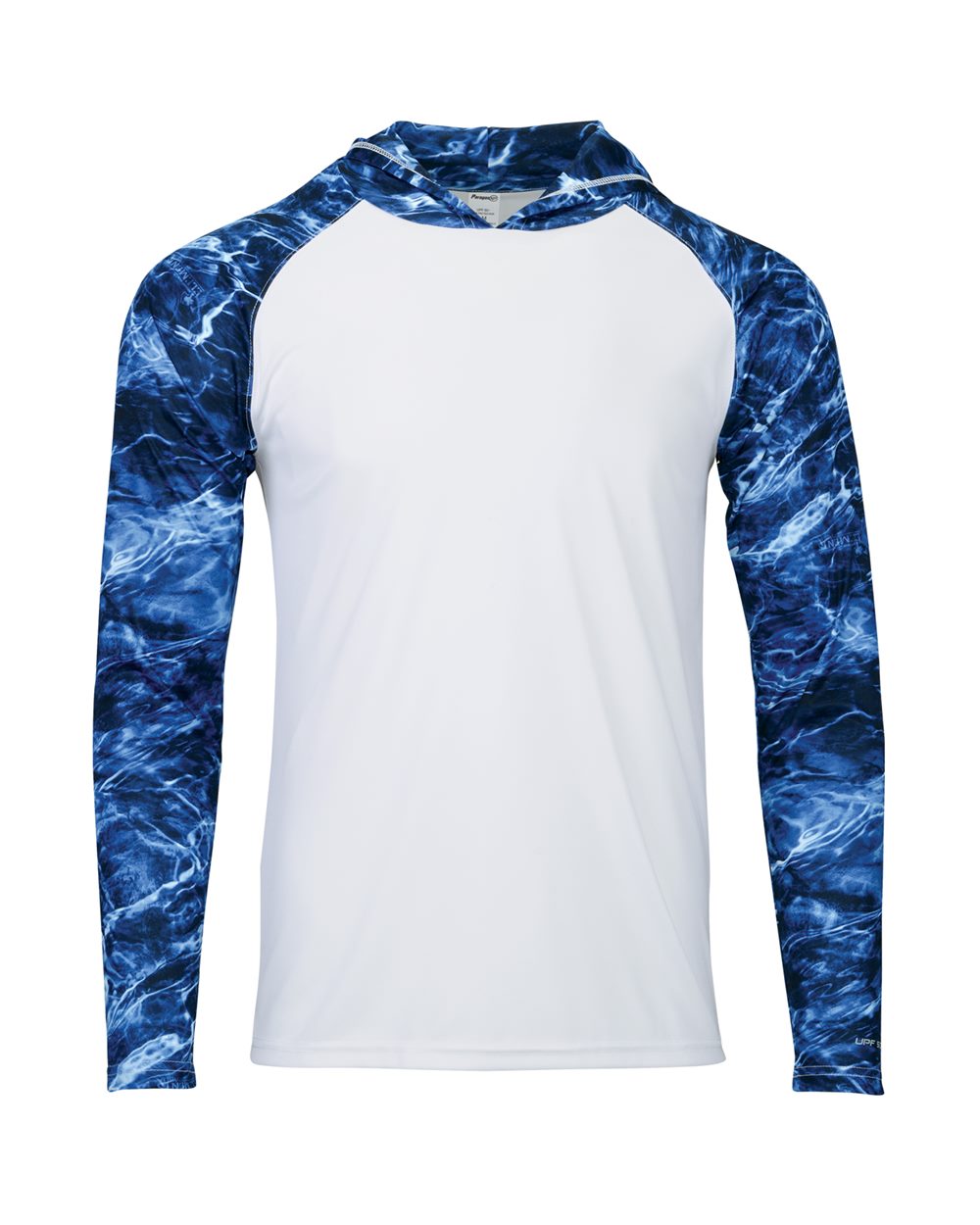 Paragon 241 Men's Biloxi Performance Colorblocked Hooded Long Sleeve T-Shirt in Marlin