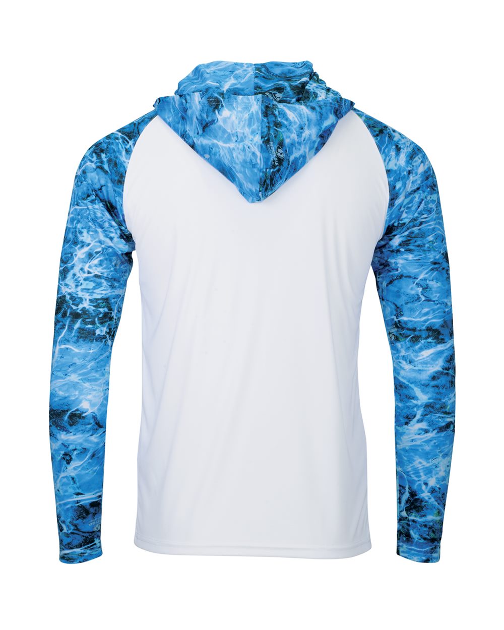Paragon 241 Men's Biloxi Performance Colorblocked Hooded Long Sleeve T-Shirt in Nautical, back