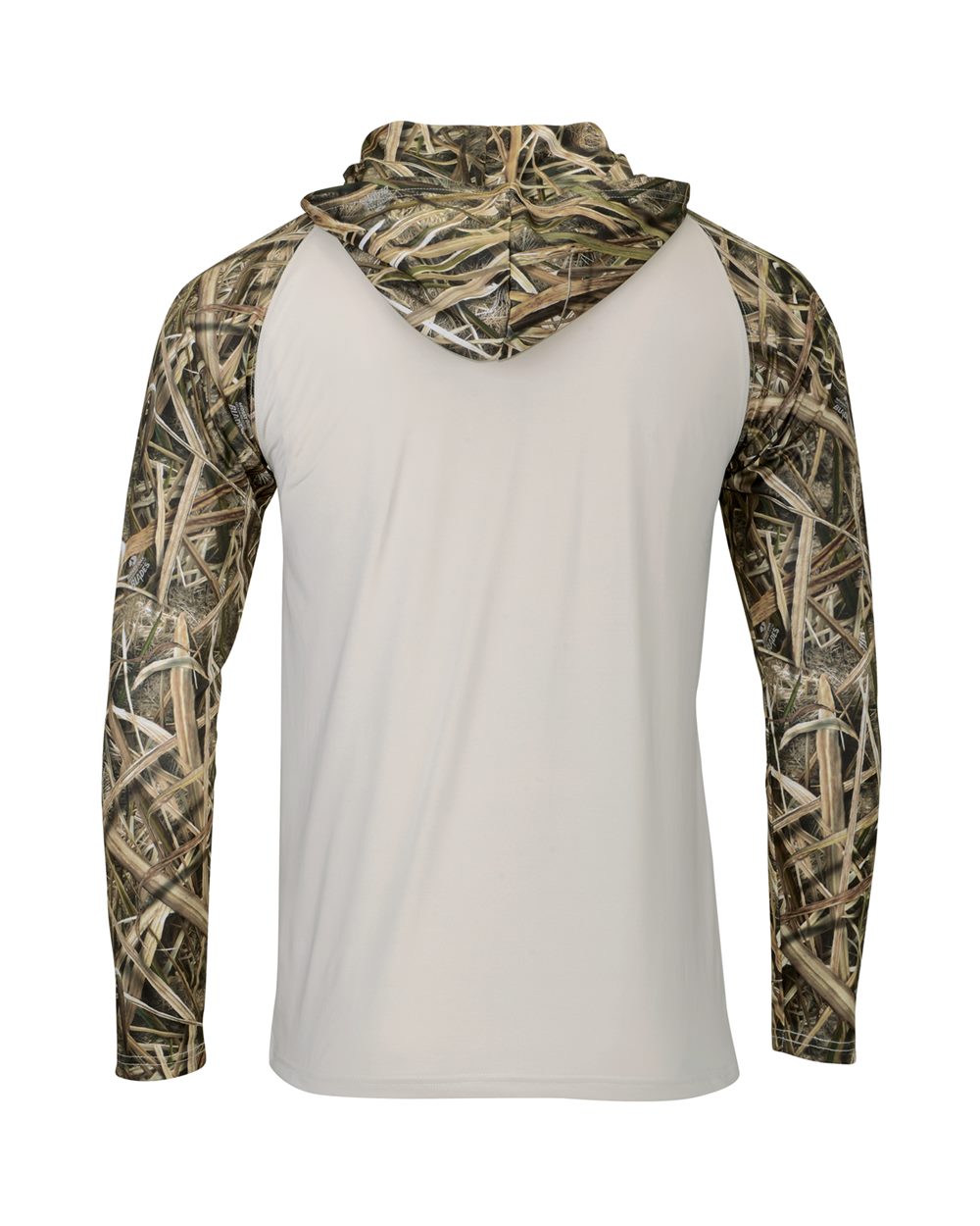 Paragon 241 Men's Biloxi Performance Colorblocked Hooded Long Sleeve T-Shirt in Shadow Grass, back