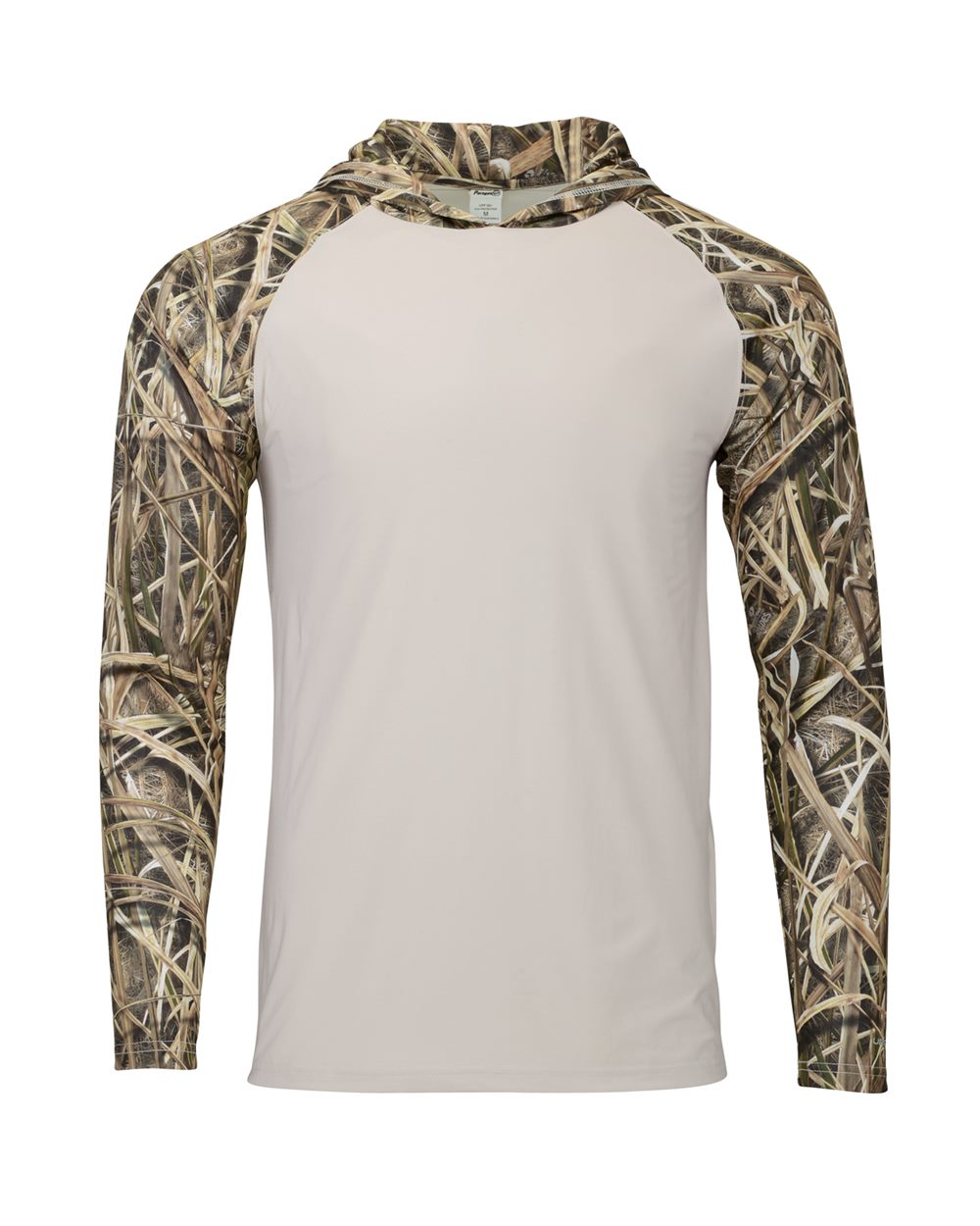 Paragon 241 Men's Biloxi Performance Colorblocked Hooded Long Sleeve T-Shirt in Shadow Grass