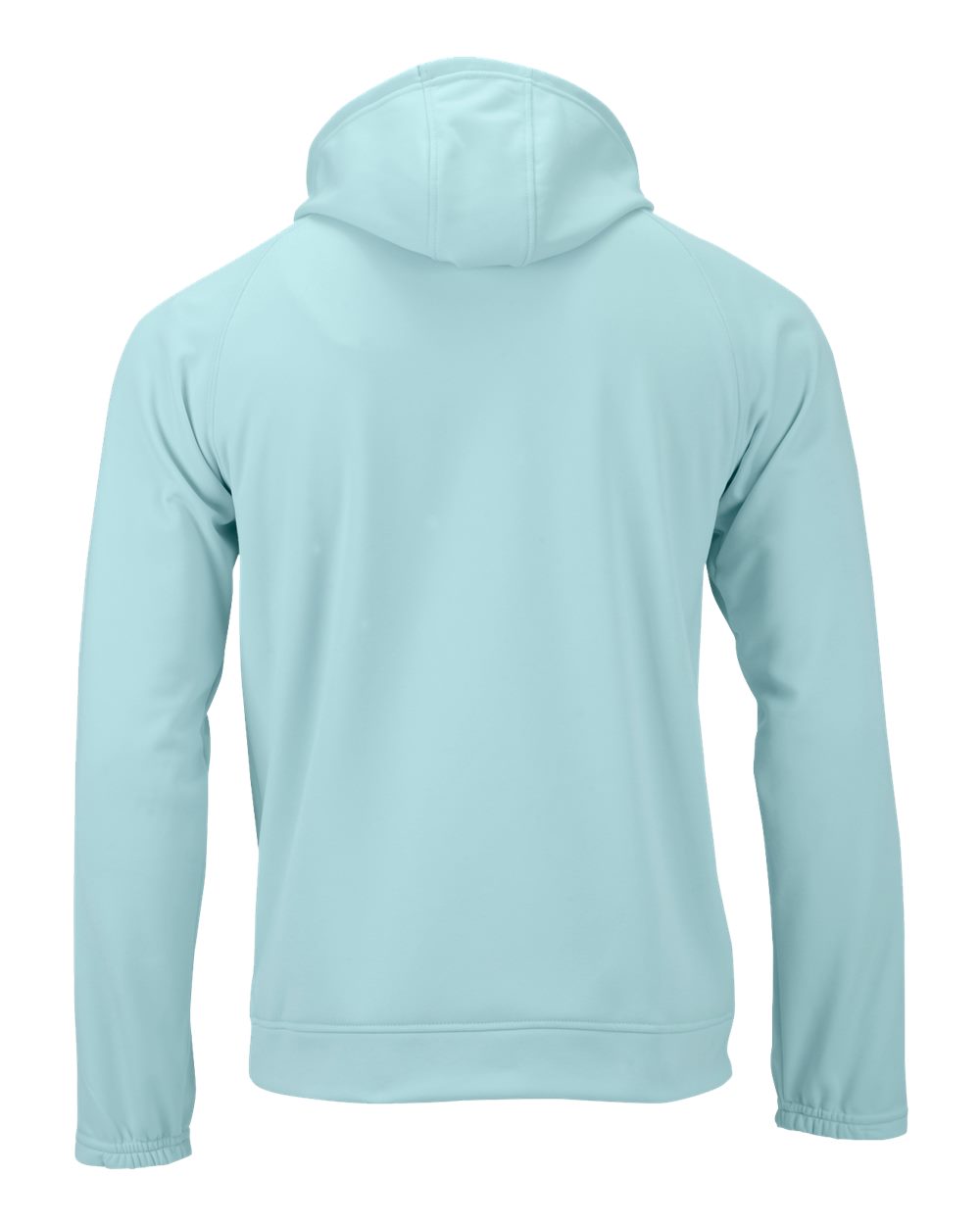 Paragon 305 Unisex Vail Performance Fleece Hooded Sweatshirt in Aqua Blue, back
