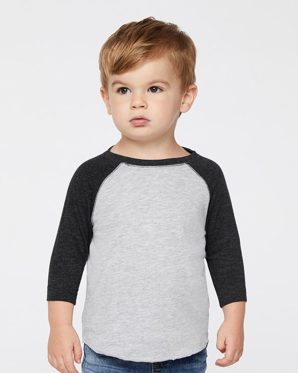 Rabbit Skins 3330 Toddler Baseball Fine Jersey Three-Quarter Sleeve Tee