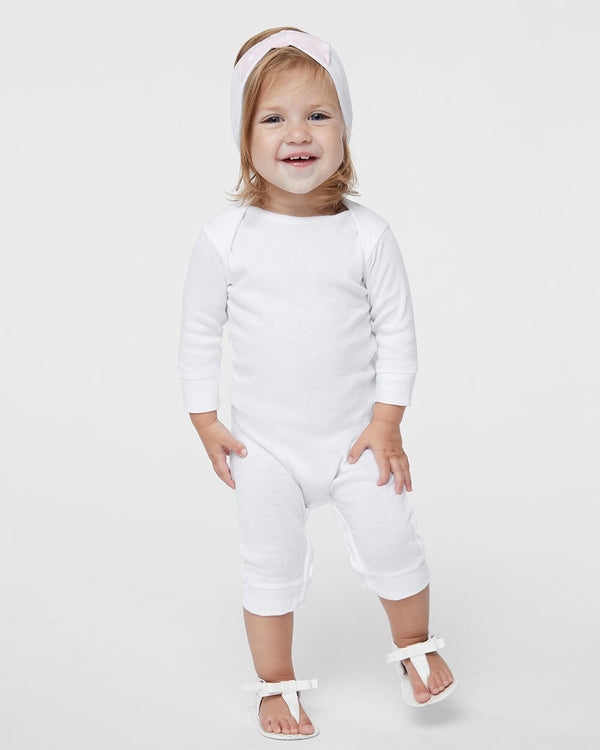 Rabbit Skins 4412 Infant Long Legged Baby Rib Bodysuit