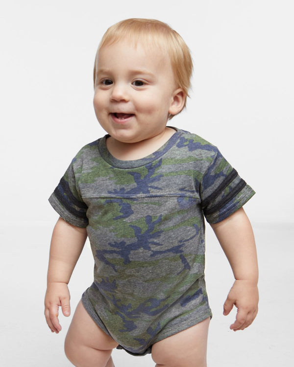 Rabbit Skins 4437 Infant Football Fine Jersey Bodysuit