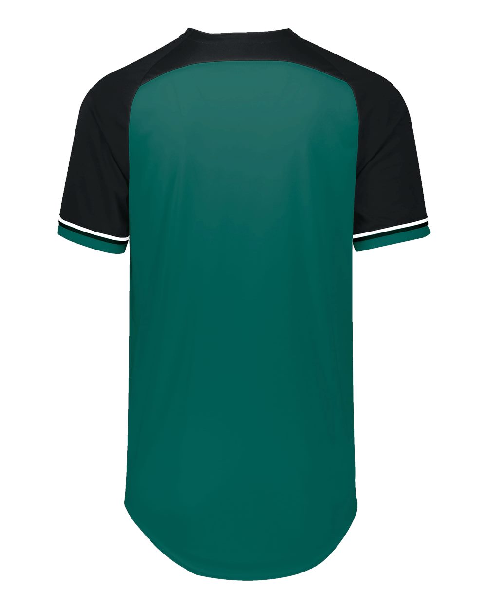 Russell Athletic R01X3M Unisex Classic V-Neck Jersey in Aqua/ Black/ White, back