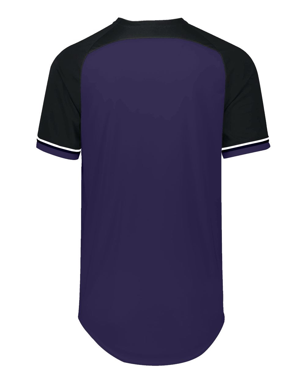 Russell Athletic R01X3M Unisex Classic V-Neck Jersey in Purple/ Black/ White, back