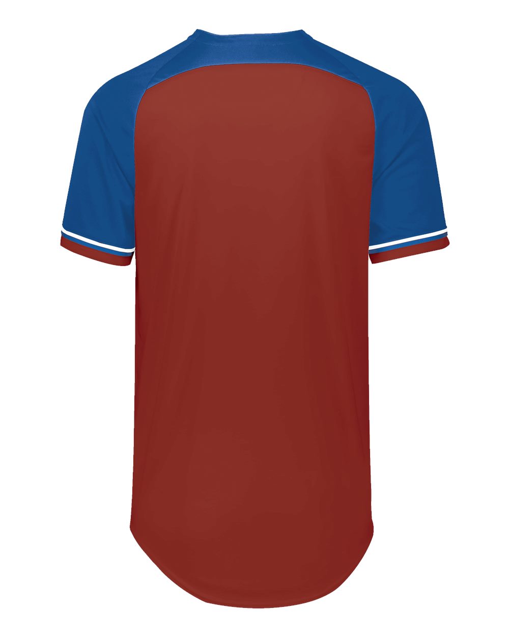 Russell Athletic R01X3M Unisex Classic V-Neck Jersey in True Red/ Royal/ White, back