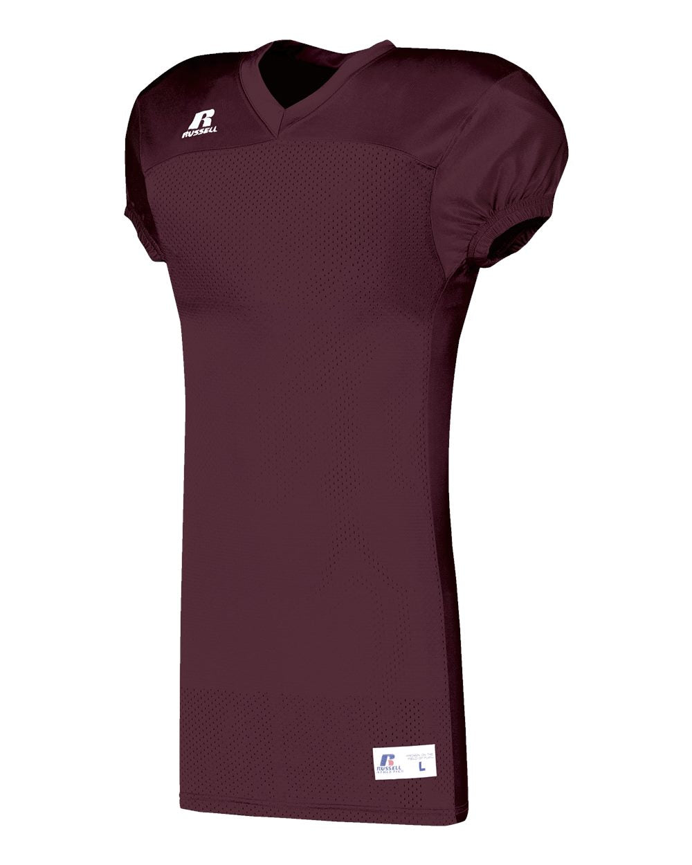 Russell Athletic S8623W Youth Jersey With Side Inserts in Maroon