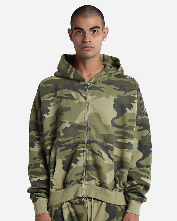 Shaka Wear SHGCZ Unisex Garment-Dyed Cropped Full-Zip Hoodie Sweatshirt